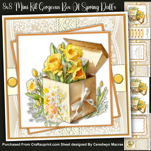 8X Mini Kit, Gorgeous Box of Spring Daffs