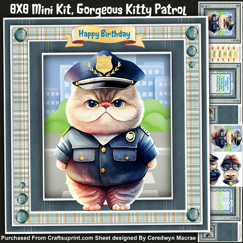 8x8 Mini Kit, Gorgeous Kitty Patrol