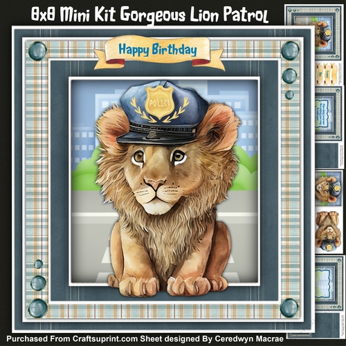 8x8 Mini Kit, Gorgeous Lion Patrol