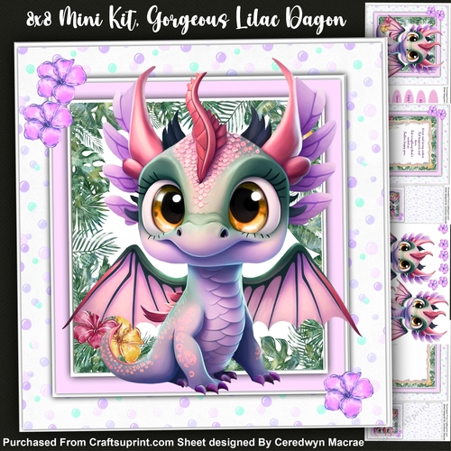 8x8 Mini Kit, Gorgeous Lilac Dragon