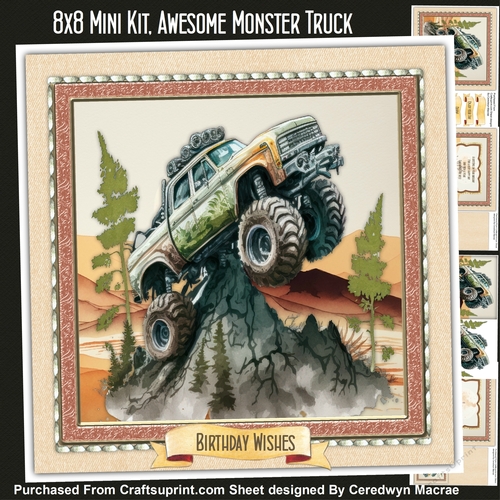 8x8 Mini Kit, Awesome Monster Truck