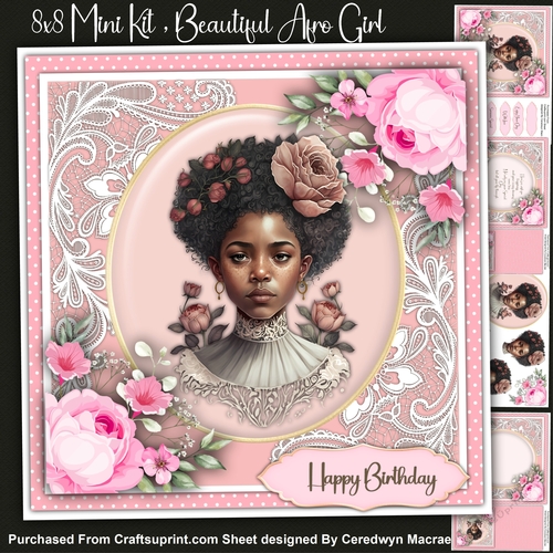 8x8 Mini Kit ,Beautiful Afro Girl