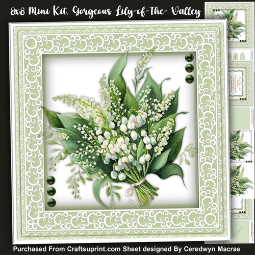 8x8 Mini Kit, Gorgeous Lily-of-the-Valley