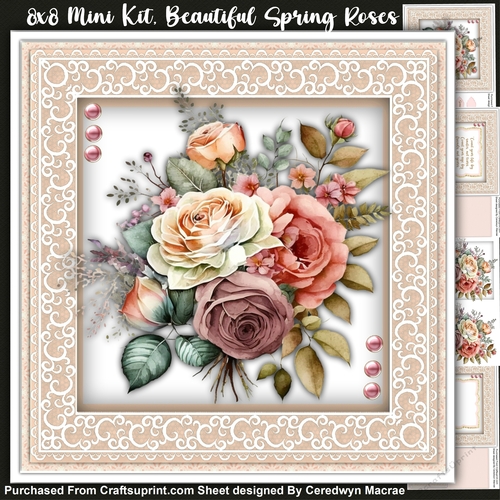 8x8 Mini Kit , Beautiful Spring Roses