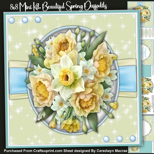 8x8 Mini Kit, Beautiful Sprig Daffodils