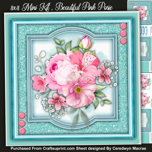 8x8 Mini Kit, Beautiful Pink Posie