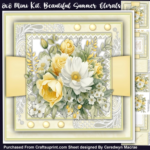8x8 Mini Kit, Beautiful Summer Florals 