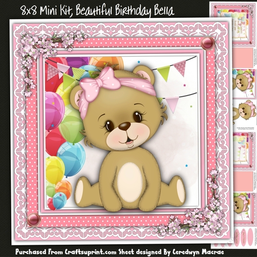 8x8 Mini Kit Beautiful Birthday Bella