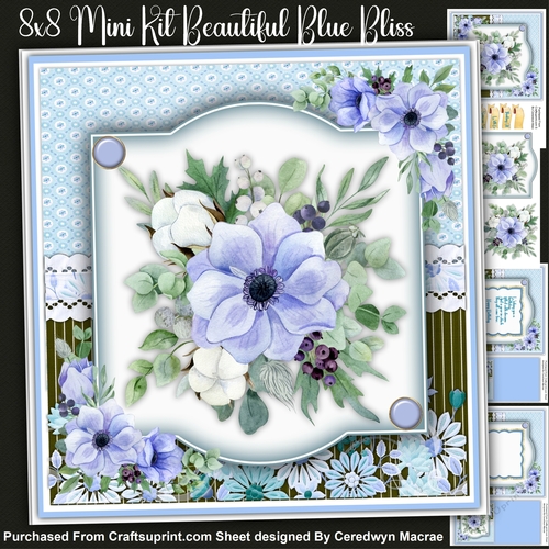8x8 Mini Kit, Beautiful Blue Bliss