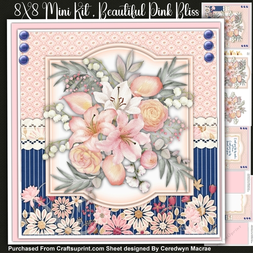 8x8 Mini Kit, Beautiful Pink Bliss