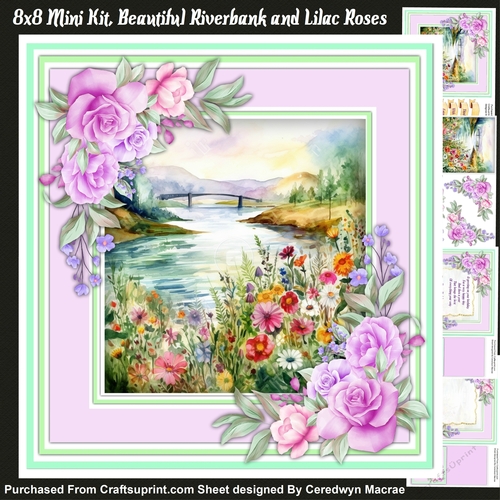 8x8 Mini Kit, Beautiful Riverbank and Lilac Roses