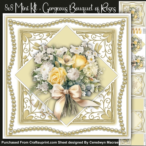 8x8 Mini Kit, Gorgeous Bouquet of Roses