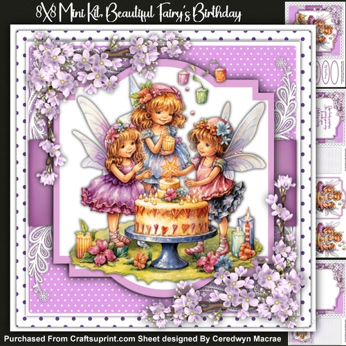 8x8 Mini Kit, Beautiful Fairys Birthday