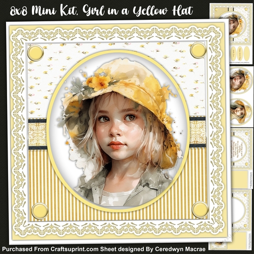 8x8 Mini Kit, Girl In a Yellow Hat