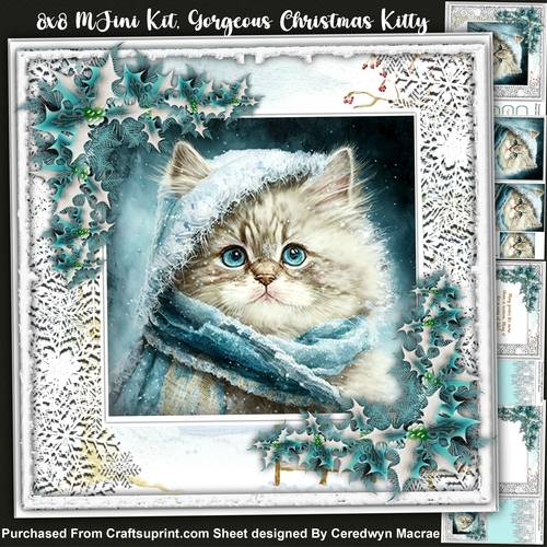 8x8 Mini Kit, Gorgeous Christmas Kitty