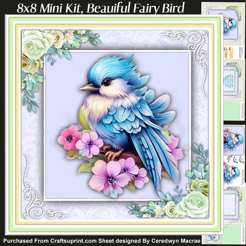 8x8 Mini Kit, Beautiful Fairy Bird