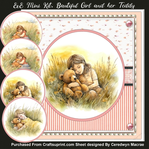8x8 Mini Kit, Beautiful Girl and Her Teddy