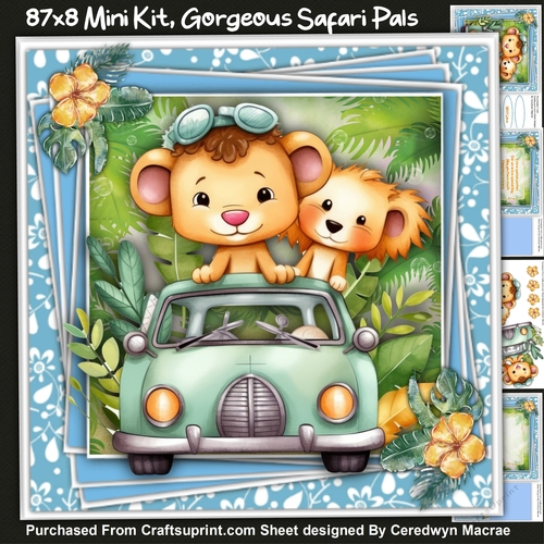 8x8 Mini Kit, Gorgeous Safari Pals