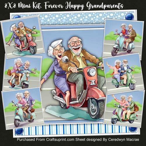 8x8 Mini Kit, Forever Happy  Grandparents