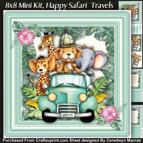 8x8 Mini Kit, Happy Safari Travels