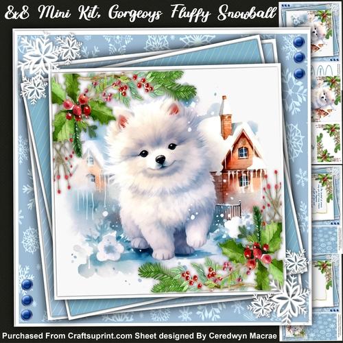 8x8 Mini Kit, Gorgeous Fluffy Snowball