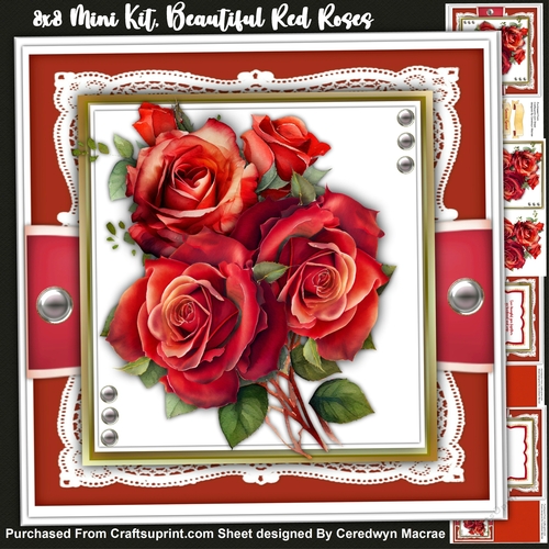 8x8 Mini Kit, Beautiful Red Roses 
