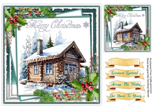 8x8 Quick Card The Christmas Cabin 2