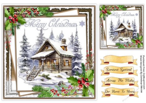 8x8 Quick Card The Christmas Cabin 3