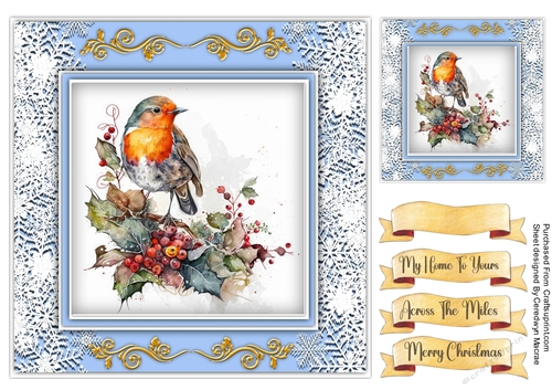 8x8 Quick Card The Christmas Robin 2