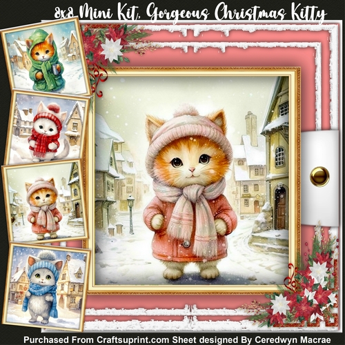 8x8 Mini Kit, Gorgeous Christmas Kitty