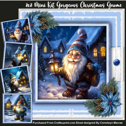 8x8 Mini Kit, Gorgeous Christmas Gnome