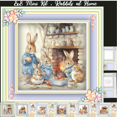 8x8 Mini Kit,  Gorgeous Rabbits at Home 