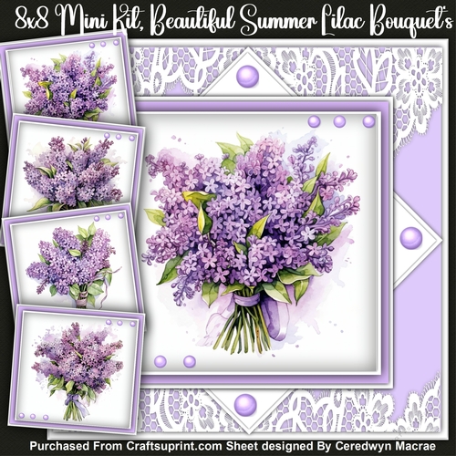 8x8 Mini Kit, Beautiful Summer Lilac Bouquets