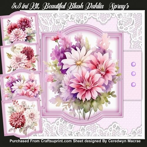 8x8 Mini Kit , Beautiful Blush Dahlia Sprays