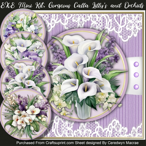 8x8 Mini Kit, Gorgeous Calla Lillys and Orchids