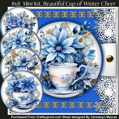 8X8 Mini Kit, Beautiful Cup of Winter Cheer