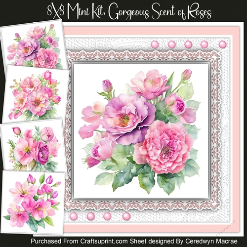 8x8 Mini Kit, Gorgeous Scent of Roses