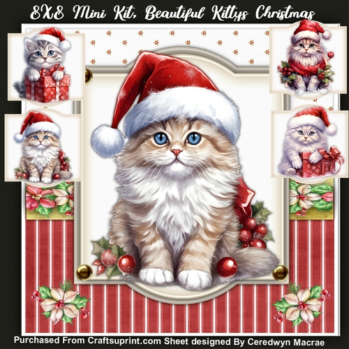 8x8 Mini Kit, Beautiful Kittys Christmas
