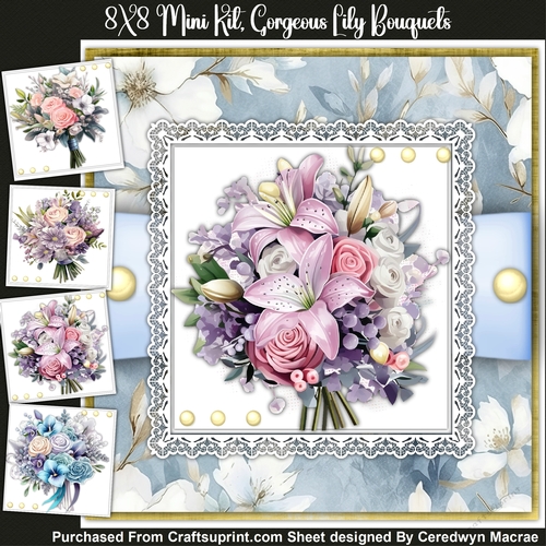 8x8 Mini Kit Gorgeous Lily Bouquets