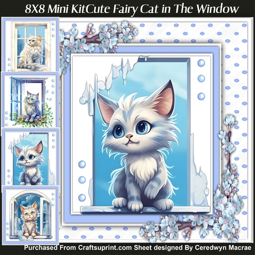 8x8 Mini Kit, Cute Fairy Cat in The Window
