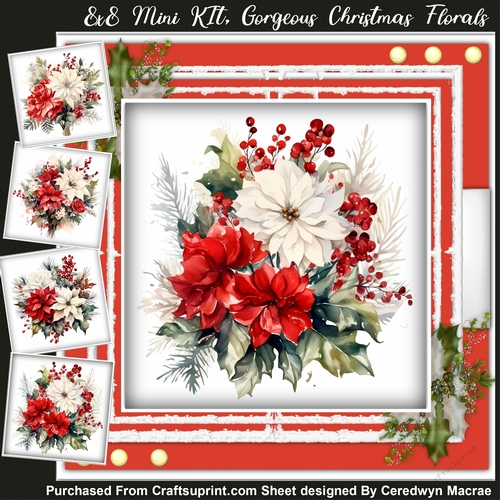 8x8 Mini Kit, Gorgeous Christmas Florals