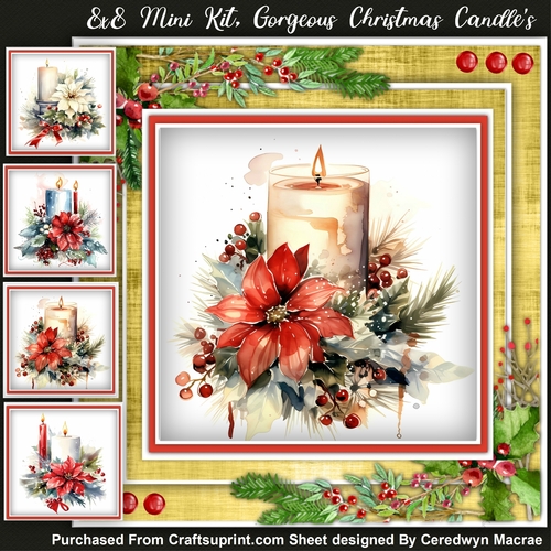 8x8 Mini Kit, Gorgeous Christmas Candles