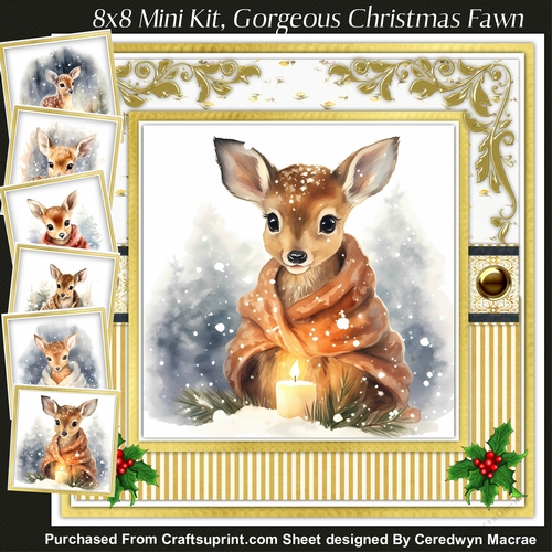 8x8 Mini Kit, Gorgeous Christmas Fawn
