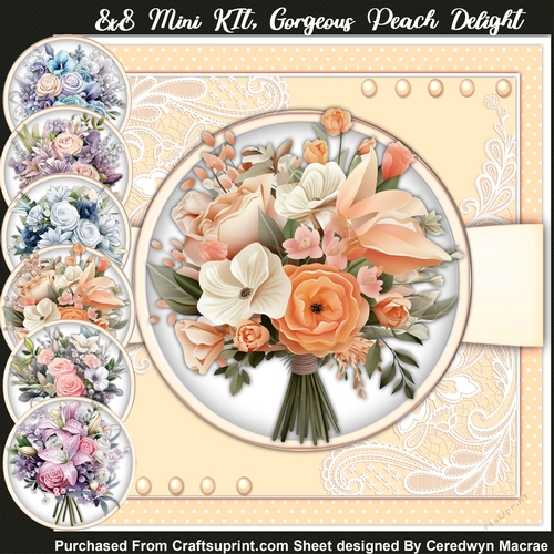 8x8 Mini Kit, Gorgeous Peach Delight