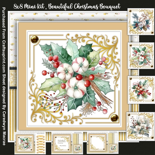 8x8 Mini KIt, Beautiful Christmas Bouquyets