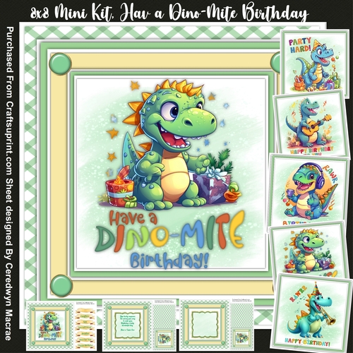 8x8 Mini Kit, Have a Dino-mite Birthday