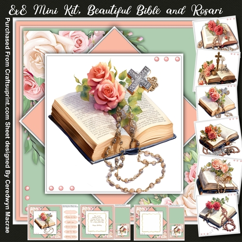 8x8 Mini Kit , Beautiful Bible and Rosari