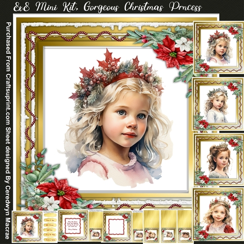 8x8 Mini Kit Gorgeous Christmas Princess