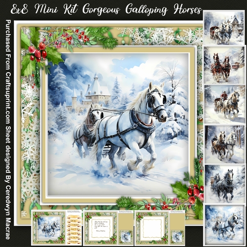 8x8 Mini Kit, Gorgeous Galloping Horse