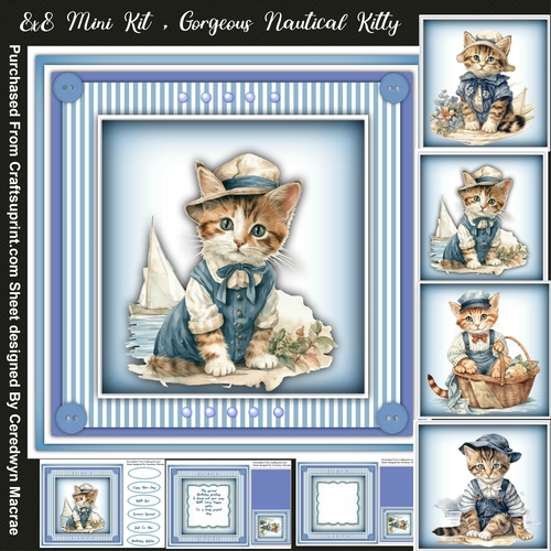 8x8 Mini Kit, Gorgeous Nautical Kitty